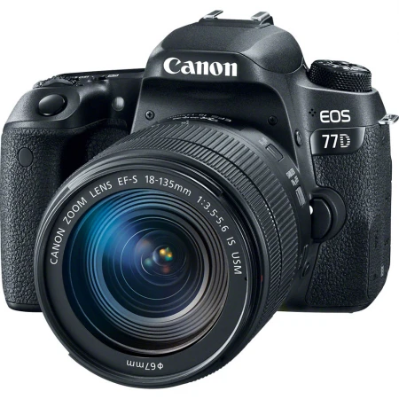 Зеркальный фотоаппарат Canon EOS 77D Kit, 18-135IS USM