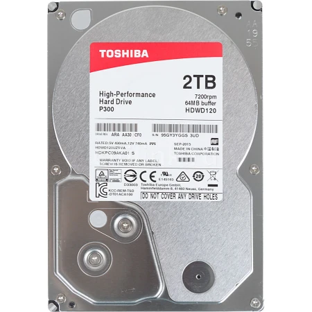 Жёсткий диск Toshiba P300 2TB, (HDWD120UZSVA)
