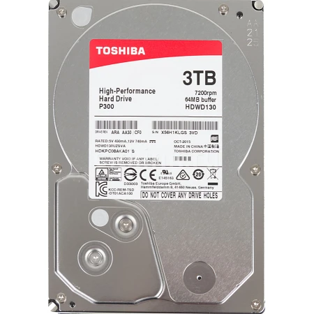 Жёсткий диск Toshiba P300 3TB, (HDWD130UZSVA)
