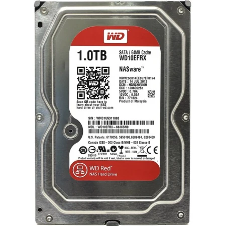 Жёсткий диск Western Digital Red 1TB, (WD10EFRX)
