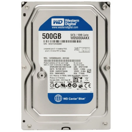 Жёсткий диск Western Digital Caviar Blue 500GB, (WD5000AAKX) Жёсткий диск Western Digital Caviar Blue 500GB, (WD5000AAKX)
