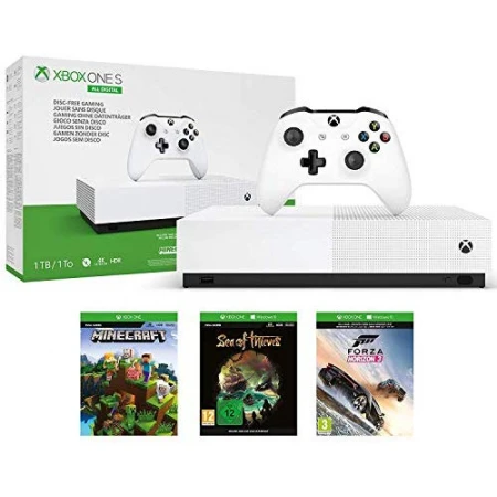 Microsoft Xbox One S 1TB All Digital (Forza Horizon 3, Sea of Thieves, Minecraft)