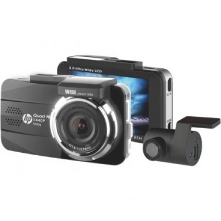 Видеорегистратор HP F890G черный + камера заднего вида HP RC2