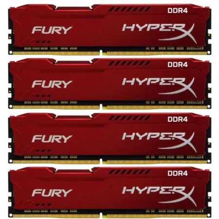 ОЗУ Kingston HyperX Fury Red 32GB (4х8GB) 2933MHz DIMM DDR4, (HX429C17FR2K4/32)