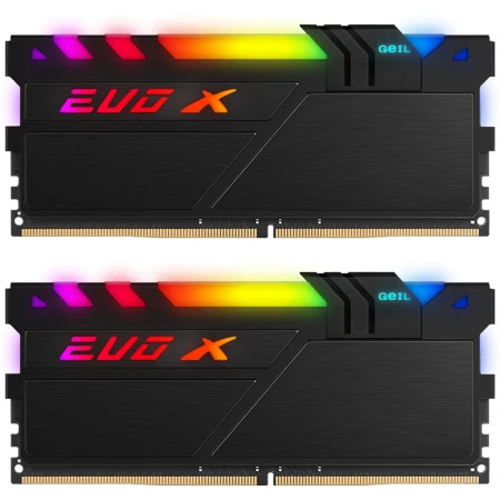 ОЗУ Geil EVO X II RGB 32GB (2х16GB) 3200MHz DIMM DDR4, (GEXSB432GB3200C16ADC)
