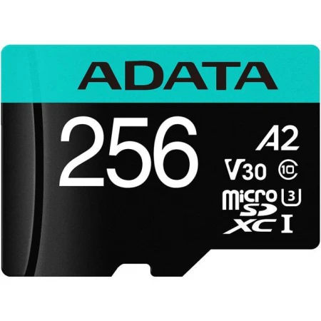 Карта памяти Adata Premier Pro MicroSD 256GB, Class 10 UHS-I U3, (AUSDX256GUI3V30SA2-RA1)