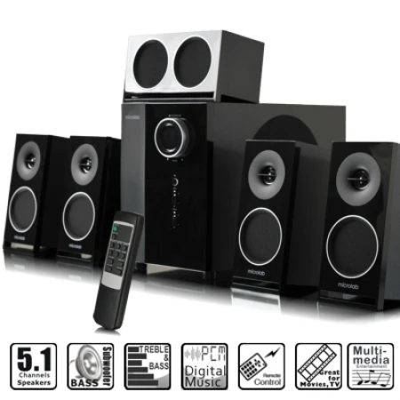 Акустическая система Microlab M-1910 (5.1) - Black, 65Вт(5x8+25) RMS, 30Hz-20kHz, 750dB + RC
