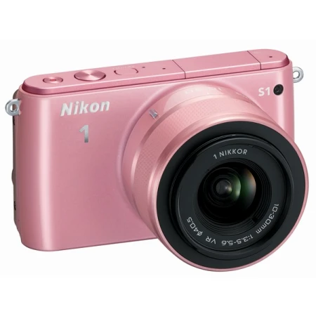 Системный фотоаппарат Nikon 1 S1 Kit, 10.1Mpx, 11-27.5mm, JPEG/RAW, f/3.5-5.6, 3.0",SD,Li-Ion,Pink