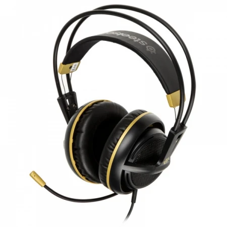 Гарнитура SteelSeries Siberia 200, 10Hz-28kHz, 32Om, 112dB, mic 50Hz-16kHz, 1.8m, Black-Gold Гарнитура SteelSeries Siberia 200, 10Hz-28kHz, 32Om, 112dB, mic 50Hz-16kHz, 1.8m, Black-Gold