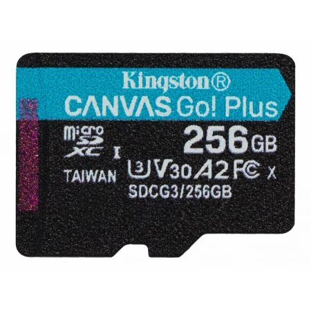 Карта памяти Kingston Canvas Go! Plus MicroSD 256GB, Class 10 UHS-I U3, (SDCG3/256GBSP)