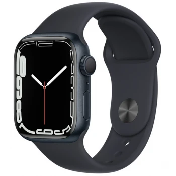 Смарт-часы Apple Watch Series 7, 41mm Midnight Aluminium Case with Midnight Sport Band, (MKMX3GK/A)