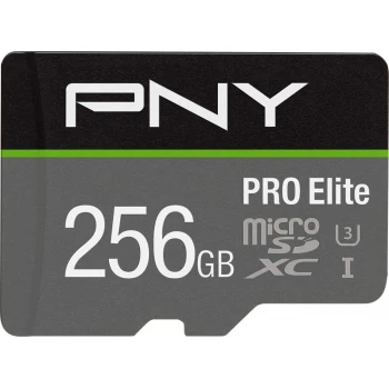 Карта памяти PNY Pro Elite MicroSD 256GB, Class 10 UHS-I U1, (P-SDUX256U1GW-GE)