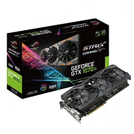 Видеокарта Asus STRIX GTX 1070 Ti, ROG-STRIX-GTX1070TI-8G-GAMING, 3xFan MaxContact, 8Gb/256bit GDDR5, 2xHDMI, 2xDP, BOX Видеокарта Asus STRIX GTX 1070 Ti, ROG-STRIX-GTX1070TI-8G-GAMING, 3xFan MaxContact, 8Gb/256bit GDDR5, 2xHDMI, 2xDP, BOX