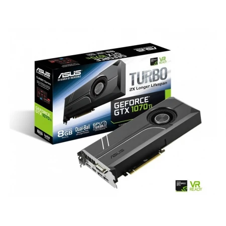 Видеокарта Asus GTX 1070 Ti, TURBO-GTX1070TI-8G, 8Gb/256bit GDDR5, DVI-D, 2xHDMI, 2xDP, BOX Видеокарта Asus GTX 1070 Ti, TURBO-GTX1070TI-8G, 8Gb/256bit GDDR5, DVI-D, 2xHDMI, 2xDP, BOX