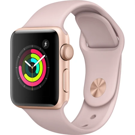 Смарт-часы Apple Watch Series 3, 38mm Gold Aluminium Case with Pink Sand Sport Band MQKW2 Смарт-часы Apple Watch Series 3, 38mm Gold Aluminium Case with Pink Sand Sport Band MQKW2