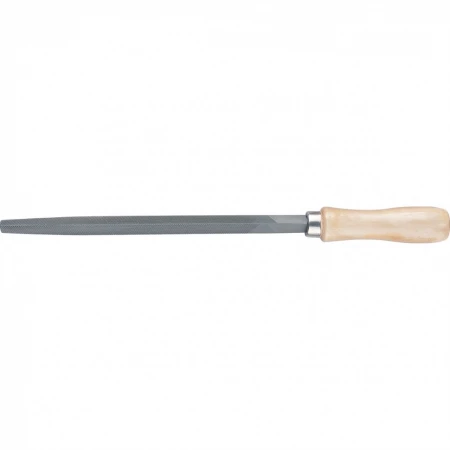 Напильник Сибртех 300 мм, трехгранный, деревянная ручка (16032)