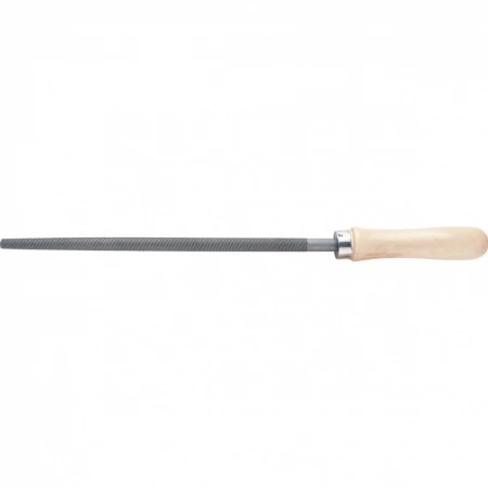 Напильник Сибртех 200 мм, круглый, деревянная ручка (16126)