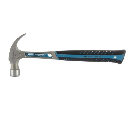 Молоток-гвоздодер Gross 450 г, цельнокованый, трехкомпонентная рукоятка (10469)