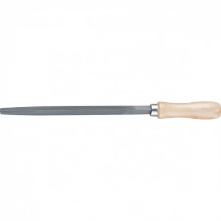 Напильник Сибртех 250 мм, трехгранный, деревянная ручка (16029)