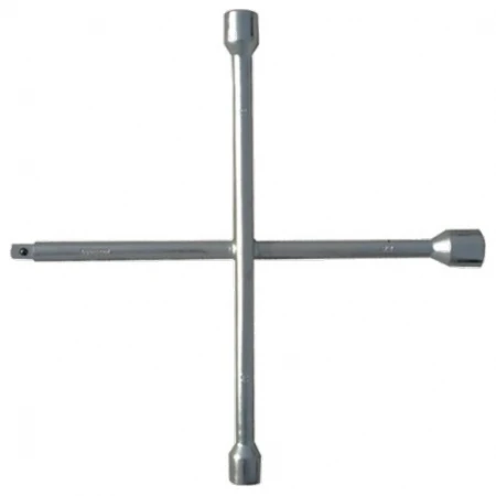 Ключ-крест баллонный Сибртех 17 х 19 х 21 мм, под квадрат 1/2, толщина 14 мм (14258)