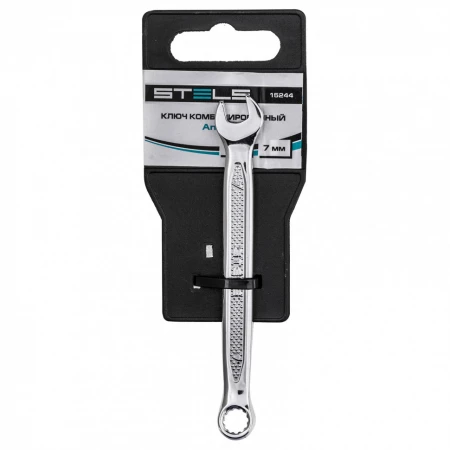 Ключ комбинированный Stels 7 мм, CrV, антислип (15244)