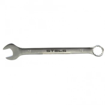 Ключ комбинированный Stels 15 мм, CrV, матовый хром (15212)