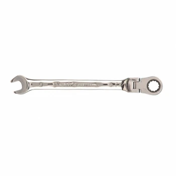 Ключ комбинированный Matrix трещоточный, 9 мм, CrV, шарнирный, зерк.хром (14826)