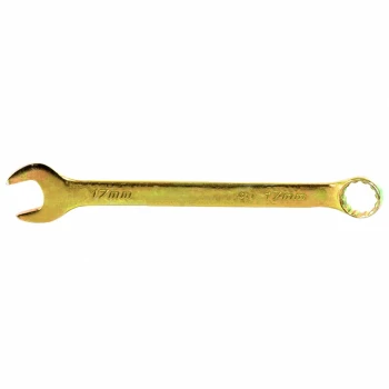 Ключ комбинированный Сибртех 17 мм, желтый цинк (14982)