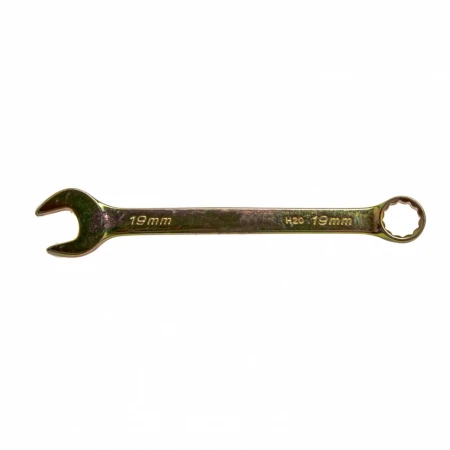 Ключ комбинированный Сибртех 19 мм, желтый цинк (14983)
