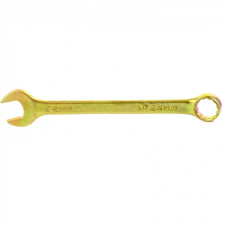 Ключ комбинированный Сибртех 24 мм, желтый цинк (14986)