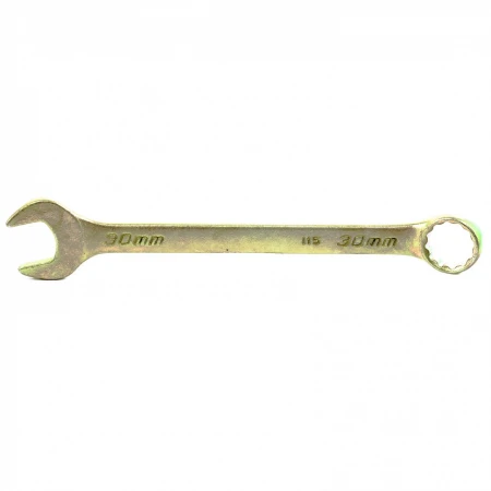 Ключ комбинированный Сибртех 30 мм, желтый цинк (14988)