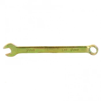 Ключ комбинированный Сибртех 9 мм, желтый цинк (14975)