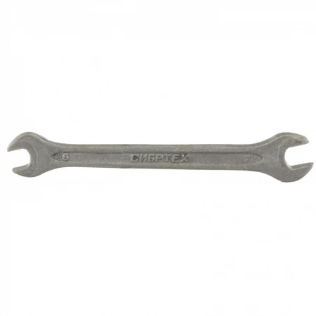 Ключ рожковый Сибртех 6 х 7 мм, CrV, фосфатированный, ГОСТ 2839 (14320)