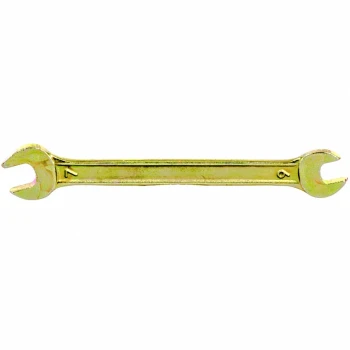 Ключ рожковый Сибртех 6 х 7 мм, желтый цинк (14301)
