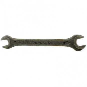 Ключ рожковый Сибртех 9 х 11 мм, CrV, фосфатированный, ГОСТ 2839 (14322)