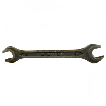 Ключ рожковый Сибртех 10 х 12 мм, CrV, фосфатированный, ГОСТ 2839 (14323)