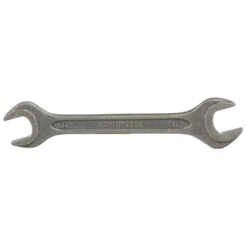 Ключ рожковый Сибртех 14 х 15 мм, CrV, фосфатированный, ГОСТ 2839 (14326)