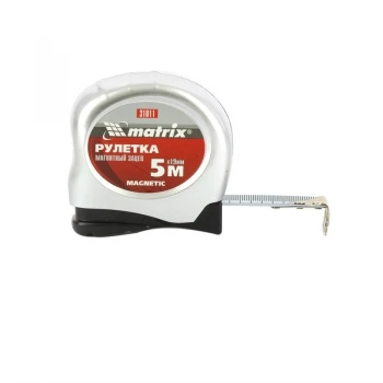 Рулетка Matrix Magnetic, 5 м х 19 мм, магнитный зацеп (31011)