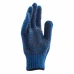 Перчатки трикотажные Сибртех усиленные, гелевое ПВХ-покрытие, 7 класс, синие, Россия (68183)