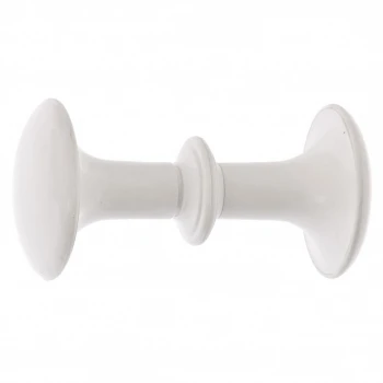 Ручка-кнопка Россия РК1 пласт., белая, 5шт. (Металлист) (91587)