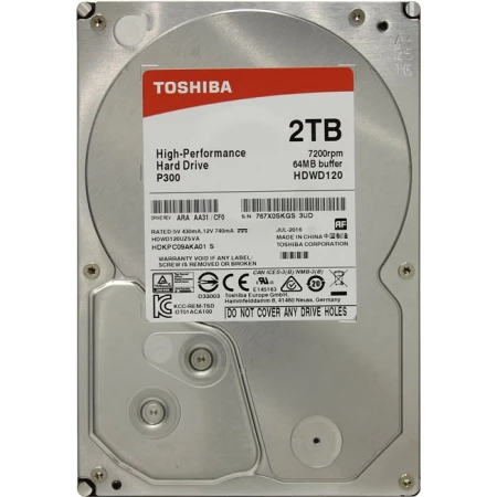 Жёсткий диск Toshiba P300 2TB, (HDWD120EZSTA)