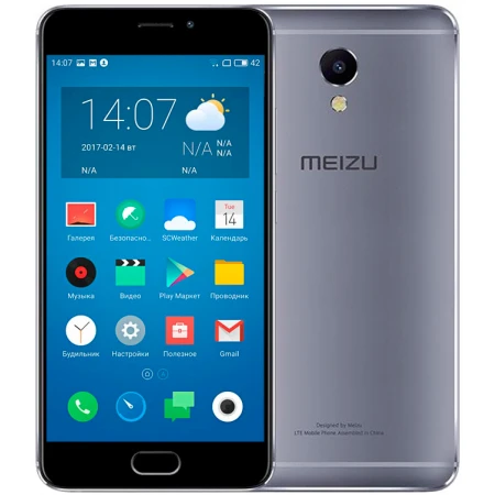 Смартфон Meizu M5 Note 16GB, Grey Смартфон Meizu M5 Note 16GB, Grey