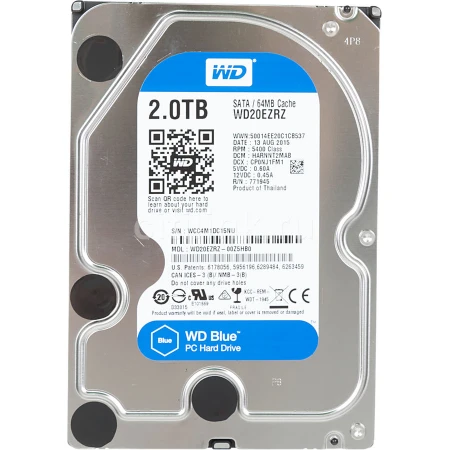 Жёсткий диск Western Digital Blue 2TB, (WD20EZRZ)