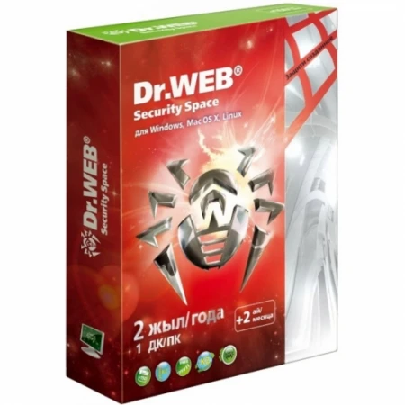 Антивирус Dr.Web Security Space Pro Silver, на 2 года, на 1 ПК, BOX